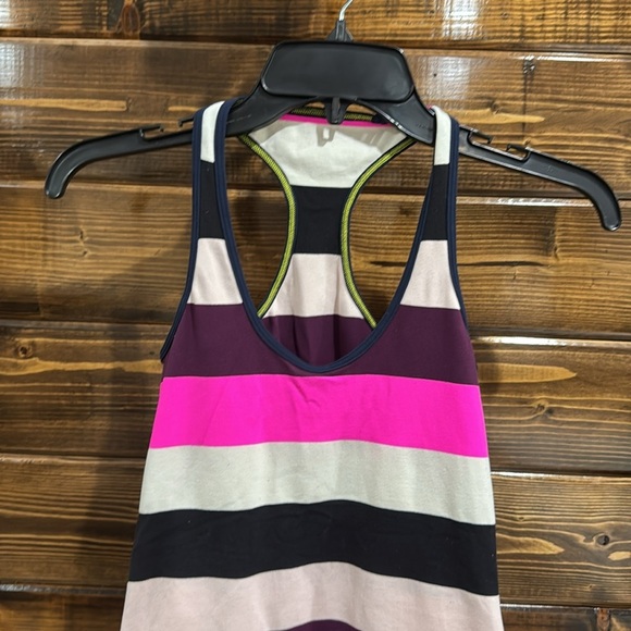 Lululemon Black, Pink and White Racerback Tank Top - Picture 2 of 9